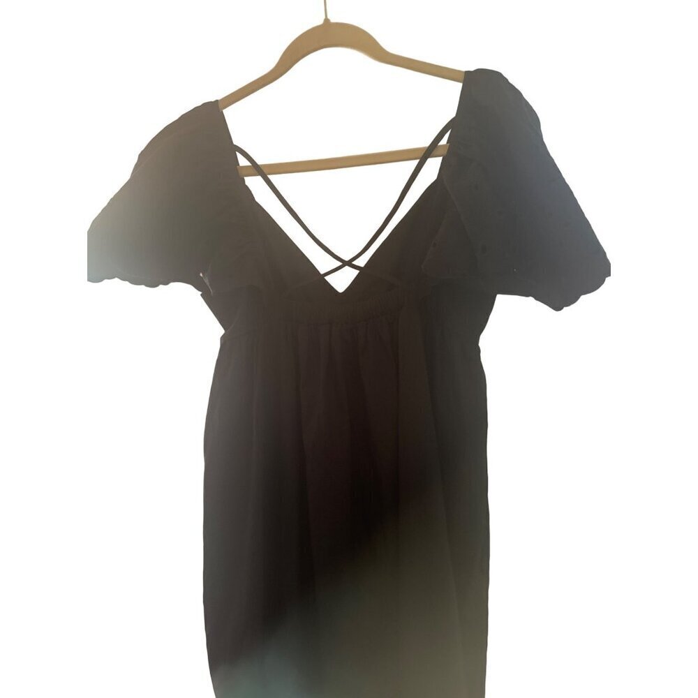 Anthropologie EN SAISON Barnette Black Eyelet Maxi Sun Dress Size Small - Picture 5 of 6